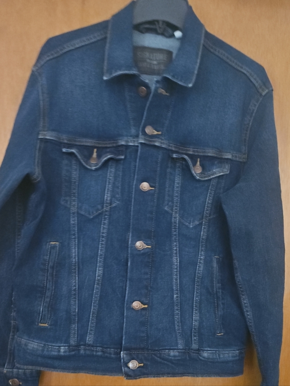 Levi Strauss Signature Gold Jean Jacket Womens Sz Small Blue Denim Classic Fit